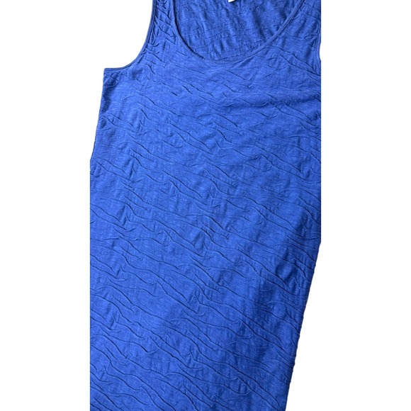 Horny Toad Samba Wave Tank Dress Women's XL Royal Blue Organic Cotton /Tencel - Picture 9 of 9